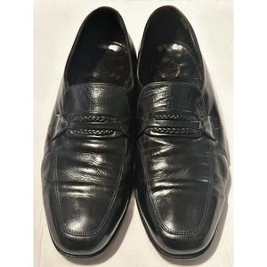 Florsheim FLSMen's Black Leathr Horsebit Loaferas Dress Shoes Size 10